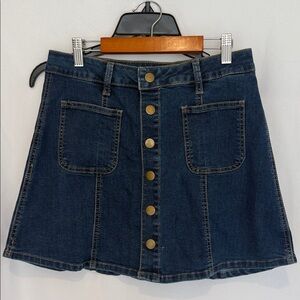 Altar'd State Blue Denim Mini Skirt